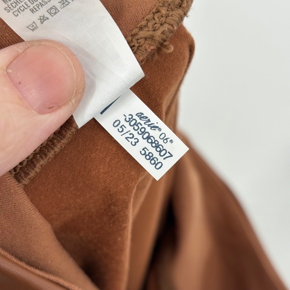 Offline by Aerie Real Luxe Faux‎ Leather Leggings Brown Medium - Picture 6 of 8